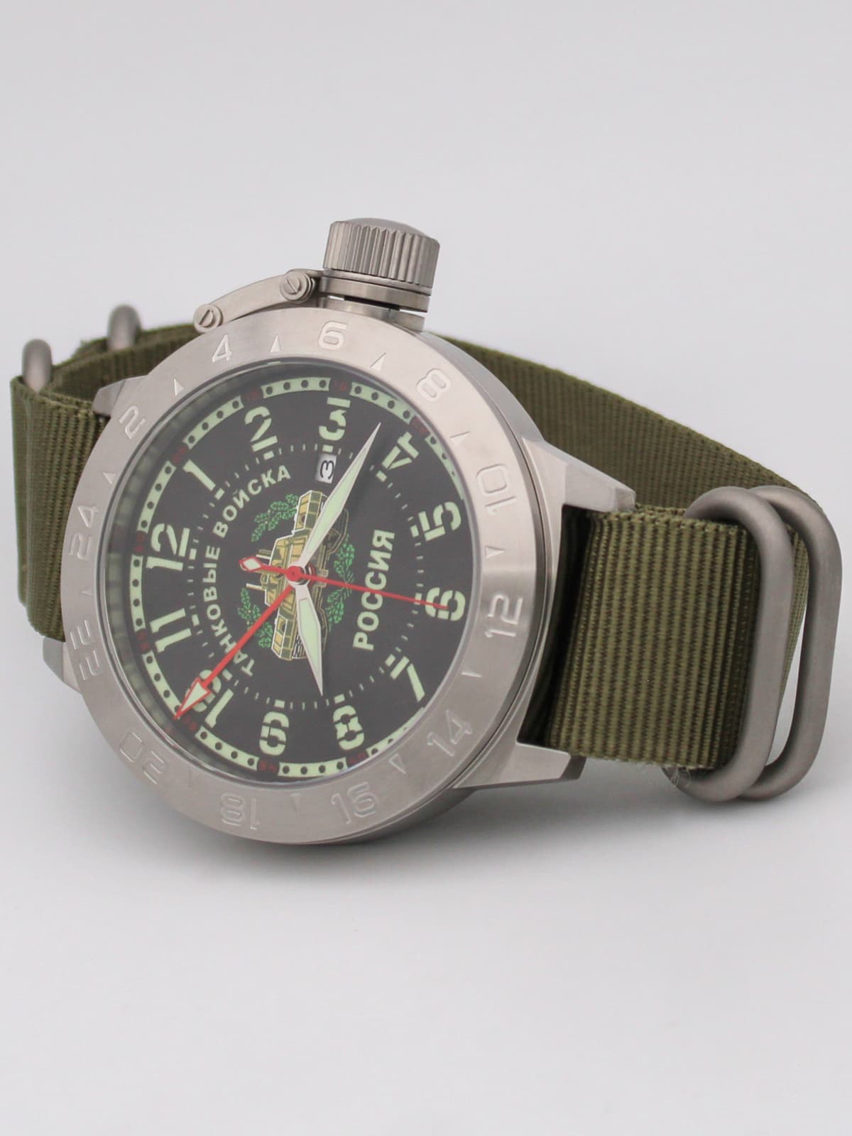 Часы Танковые войска механические с автоподзаводом (Seiko NH34A) 52.209.21