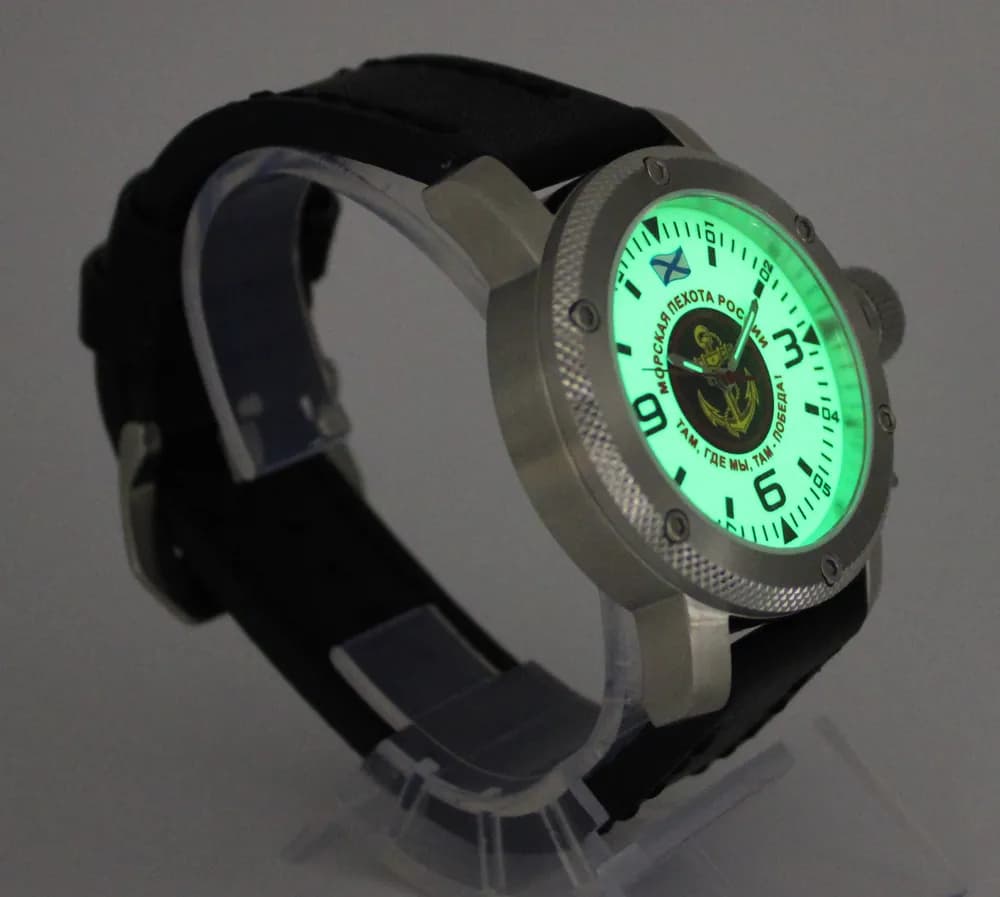 Часы Морская пехота 1166.01 механические с автоподзаводом (сапфировое стекло), механизм Восток 2415 