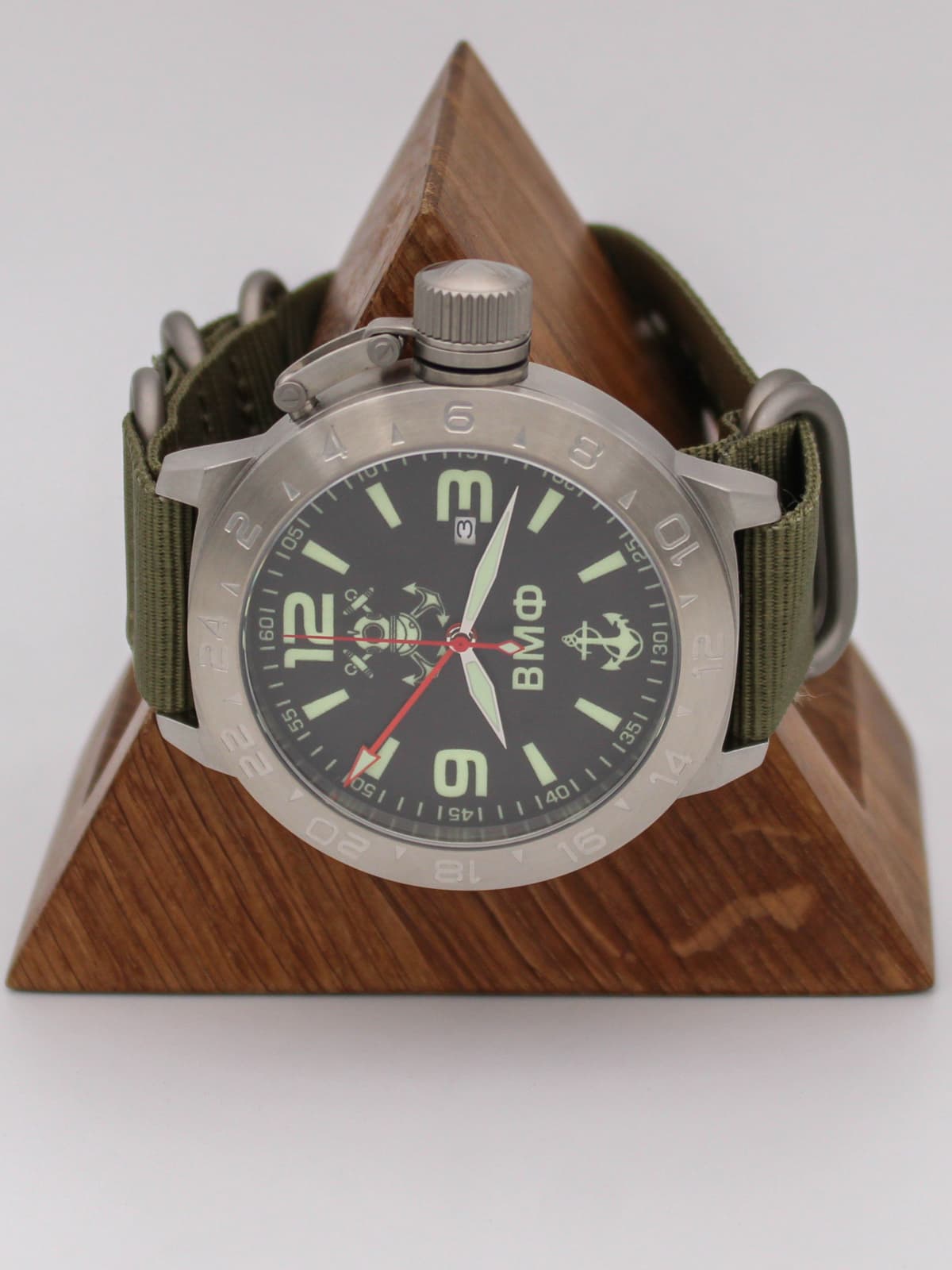 Часы ВМФ механические с автоподзаводом (Seiko NH34A) 52.026.21