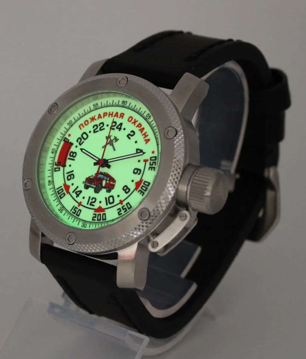 Часы наручные Пожарная охрана  333.01 механические, механизм Ракета 2623, противоударные 