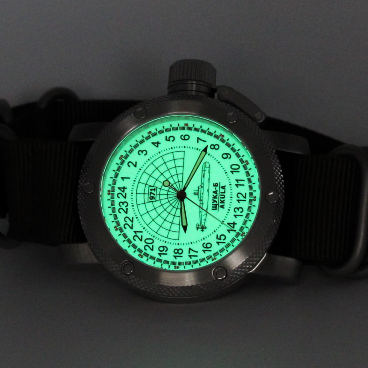 Часы  971 / Щука-Б (Akula), механические, механизм Ракета 2623 Н