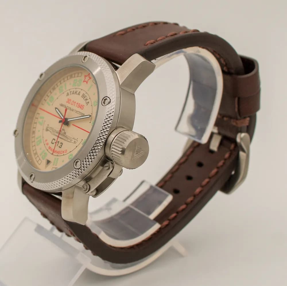 Часы С-13 "Атака века" 1082.02 механические с автоподзаводом (сапфировое стекло),  механизм Восток 2431