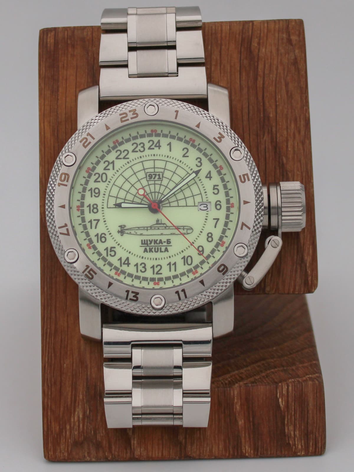 Часы 971 / Щука-Б (Akula) кварцевые (Ronda 515.24H) Q47.061.2