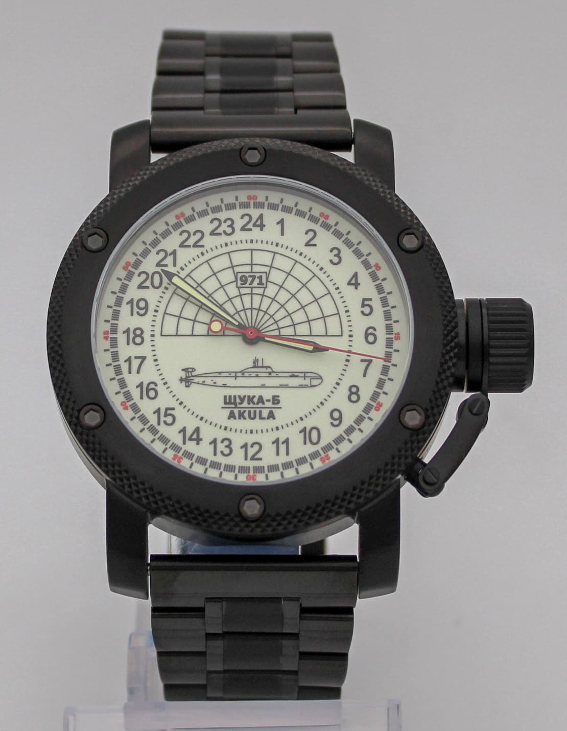 Часы 971 Щука-Б (Акула), механизм Восток 2415.01