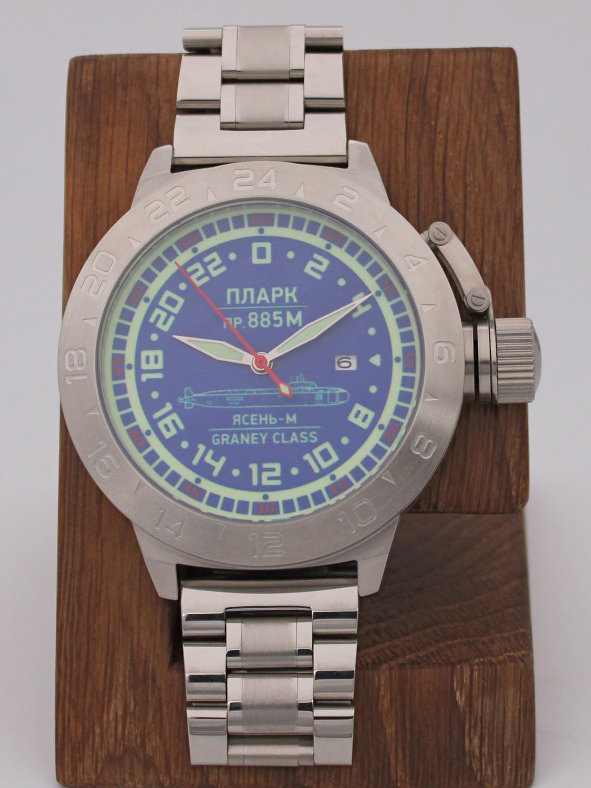 Часы ПЛАРК 885М Ясень-М (Graney class) механические с автоподзаводом (Seiko NH34A) 52.195.2