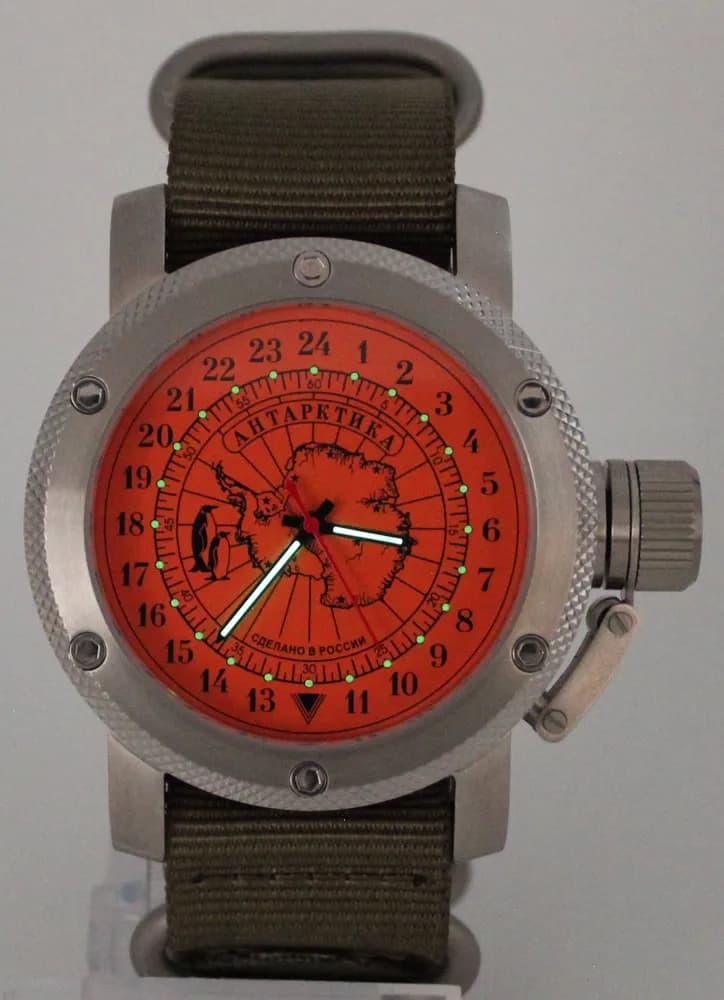 Часы Полярные / Антарктика 1138.21 механические с автоподзаводом (сапфировое стекло),  механизм Восток 2431