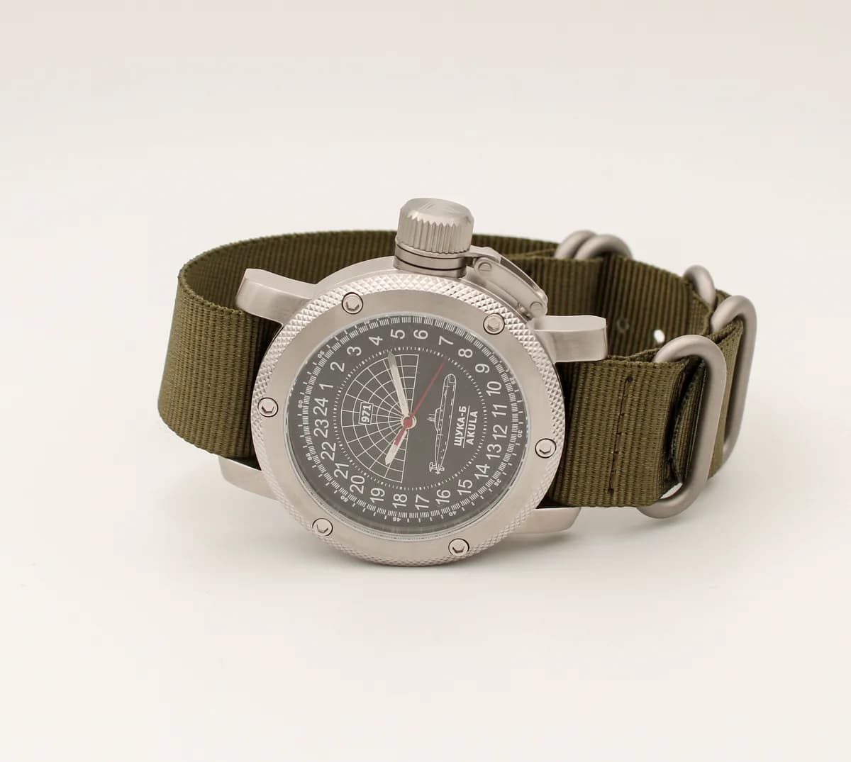 Часы  971 / Щука-Б (Akula), механические  063.21 ,  механизм Ракета 2623 Н