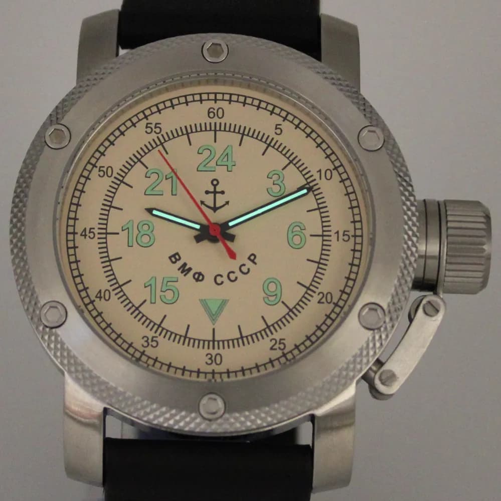 Часы ВМФ СССР механические 012.01 механизм Ракета 2623