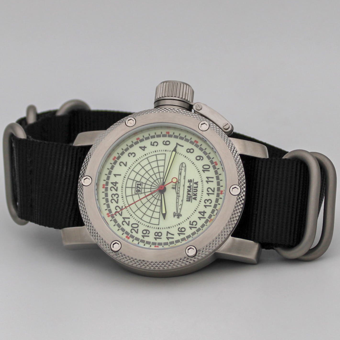 Часы  971 / Щука-Б (Akula), механические, механизм Ракета 2623 Н