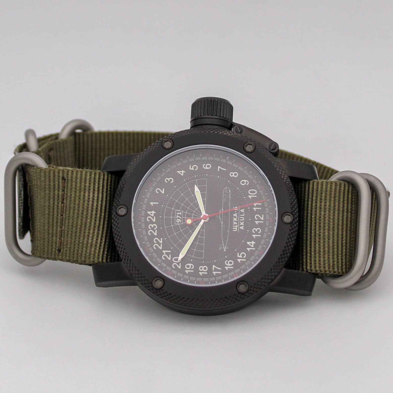 Часы 971 Щука-Б (Акула), механизм Восток 2415.01