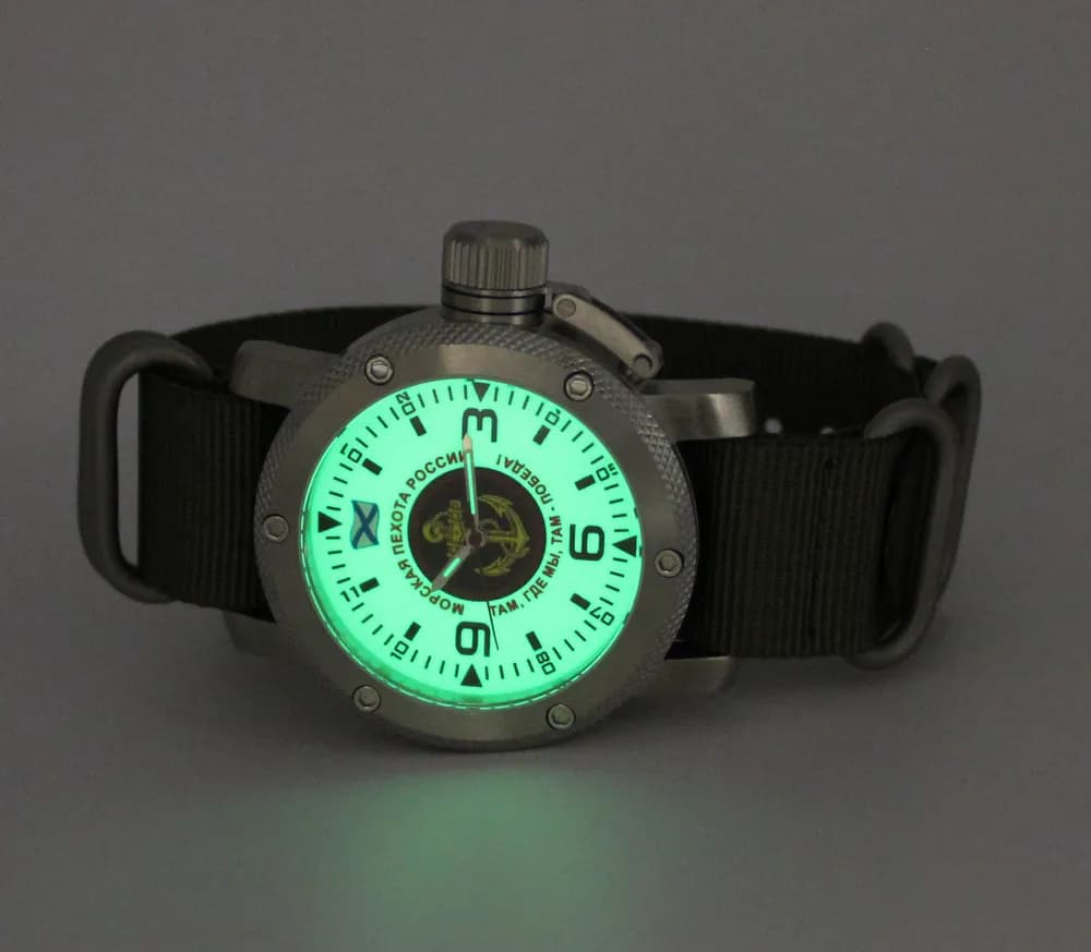 Часы наручные Морская пехота 166.21, механические, механизм Ракета 2609НА