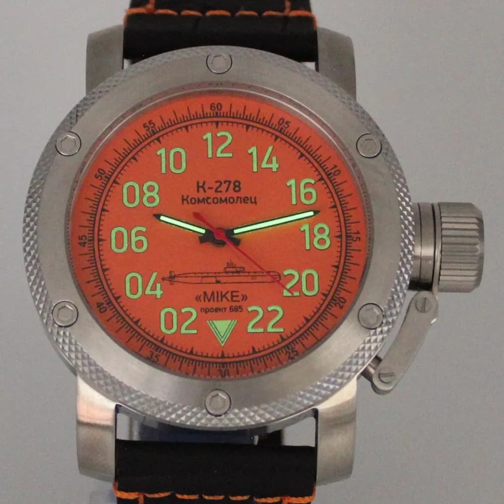 Часы К-278 / Комсомолец (Mike) механические 043.015механизм Ракета 2623 