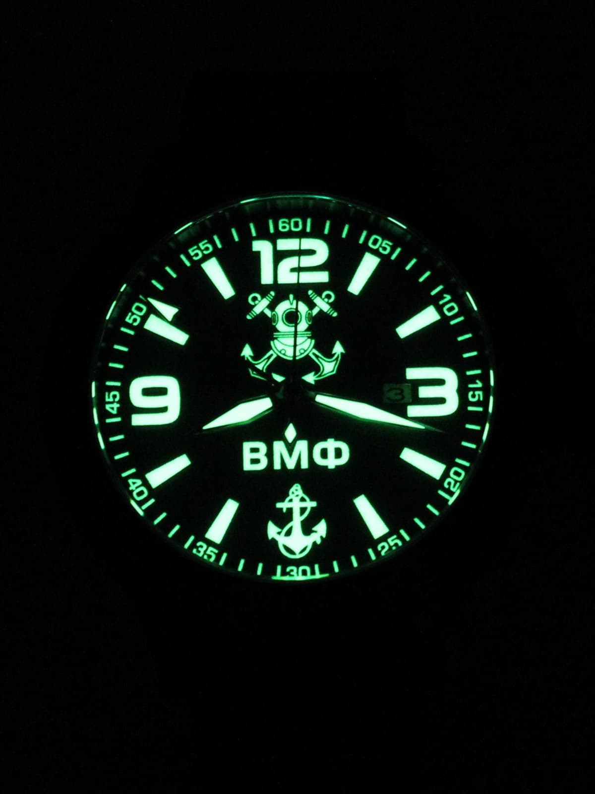 Часы ВМФ механические с автоподзаводом (Seiko NH34A) 152.026.1