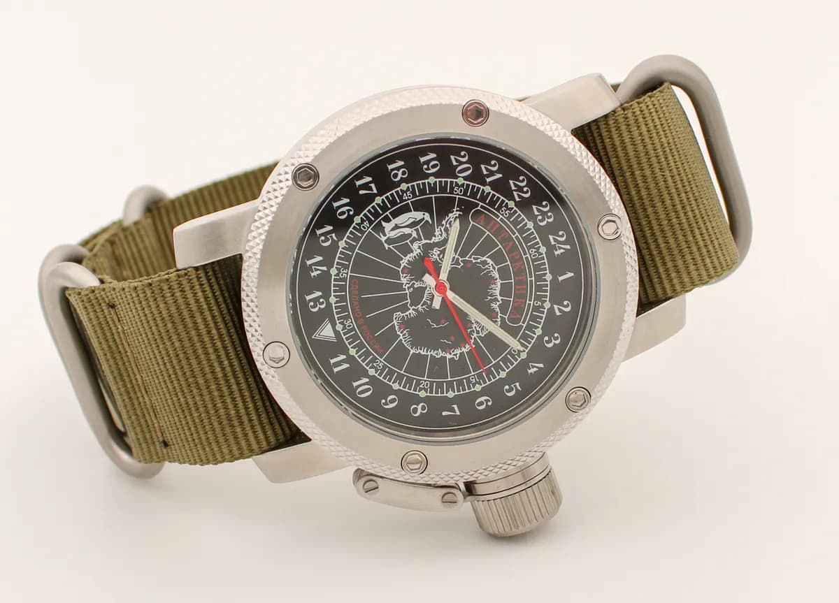 Часы наручные Полярные / Антарктика механические 139.21,  механизм Ракета 2623 НА, противоударные..