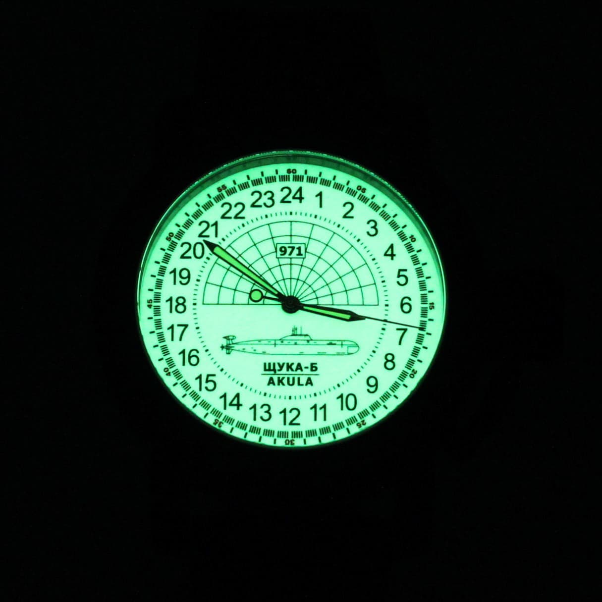 Часы 971 Щука-Б (Акула), механизм Восток 2415.01