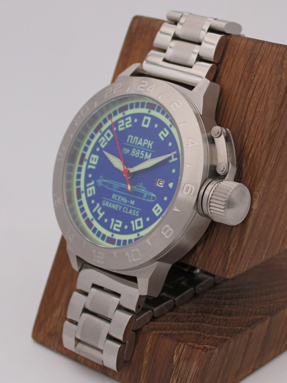 Часы ПЛАРК 885М Ясень-М (Graney class) механические с автоподзаводом (Seiko NH34A) 52.195.2