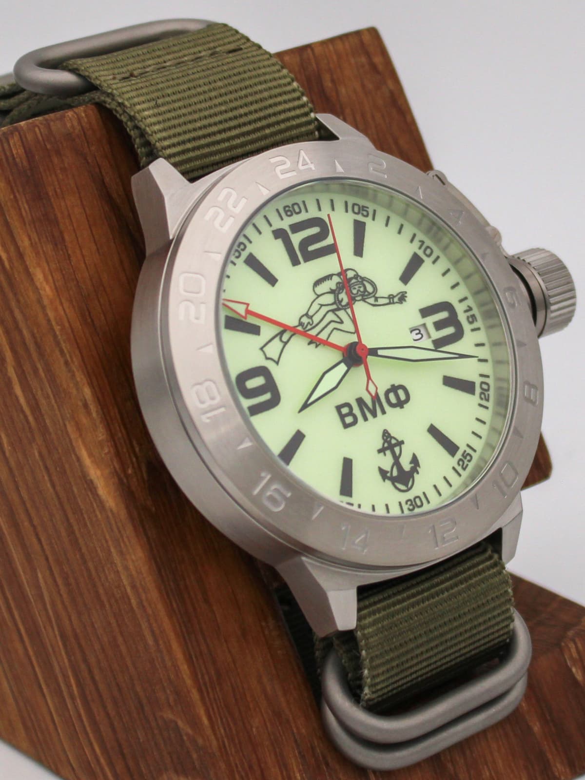 Часы ВМФ Боевой пловец механические с автоподзаводом (Seiko NH34A) 52.027.21