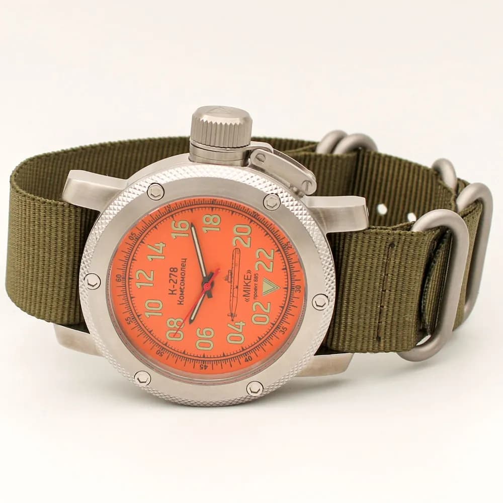 Часы К-278 / Комсомолец (Mike) механические 043.21 механизм Ракета 2623