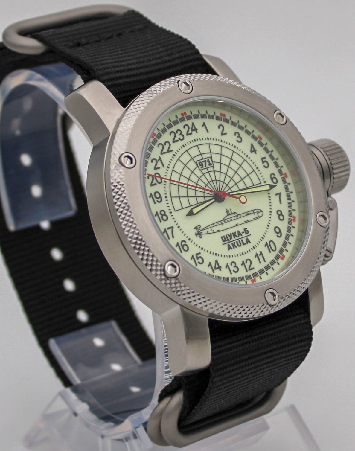 Часы 971 Щука-Б (Акула), механизм Восток 2415.01