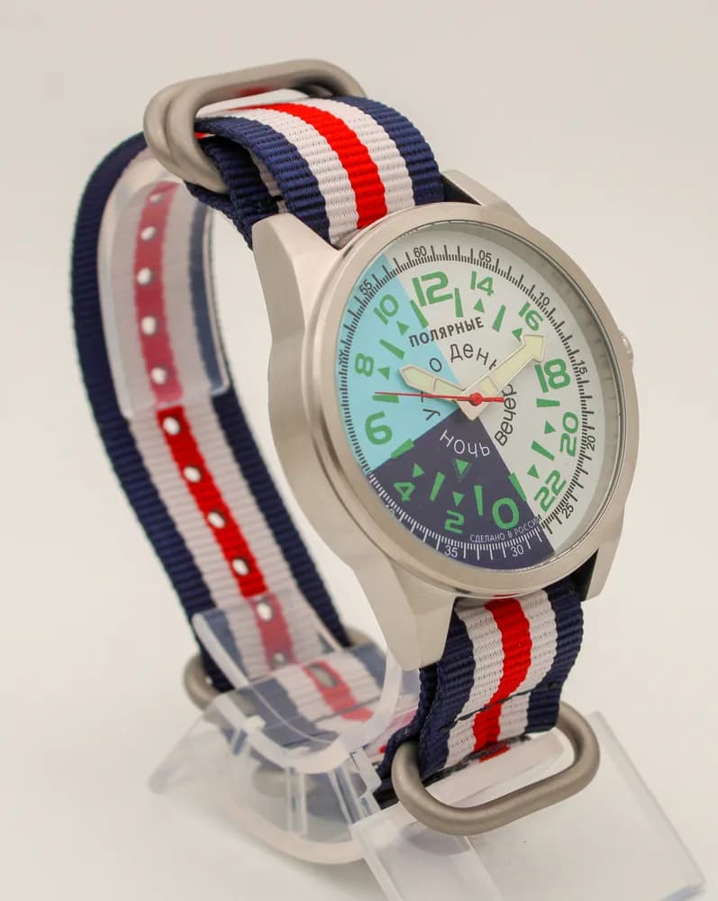 Часы наручные Полярные "Утро-День-Вечер-Ночь"  21.204.33 механические, механизм Ракета 2623Н