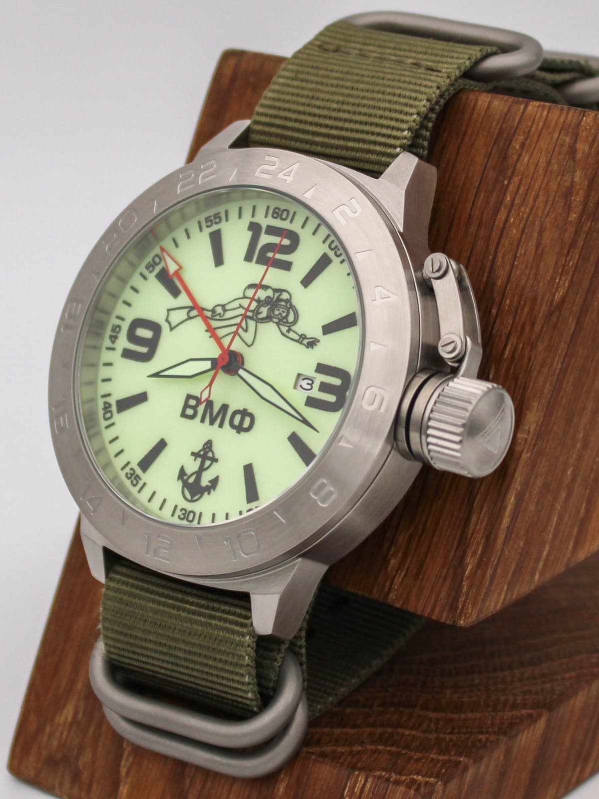 Часы ВМФ Боевой пловец механические с автоподзаводом (Seiko NH34A) 52.027.21