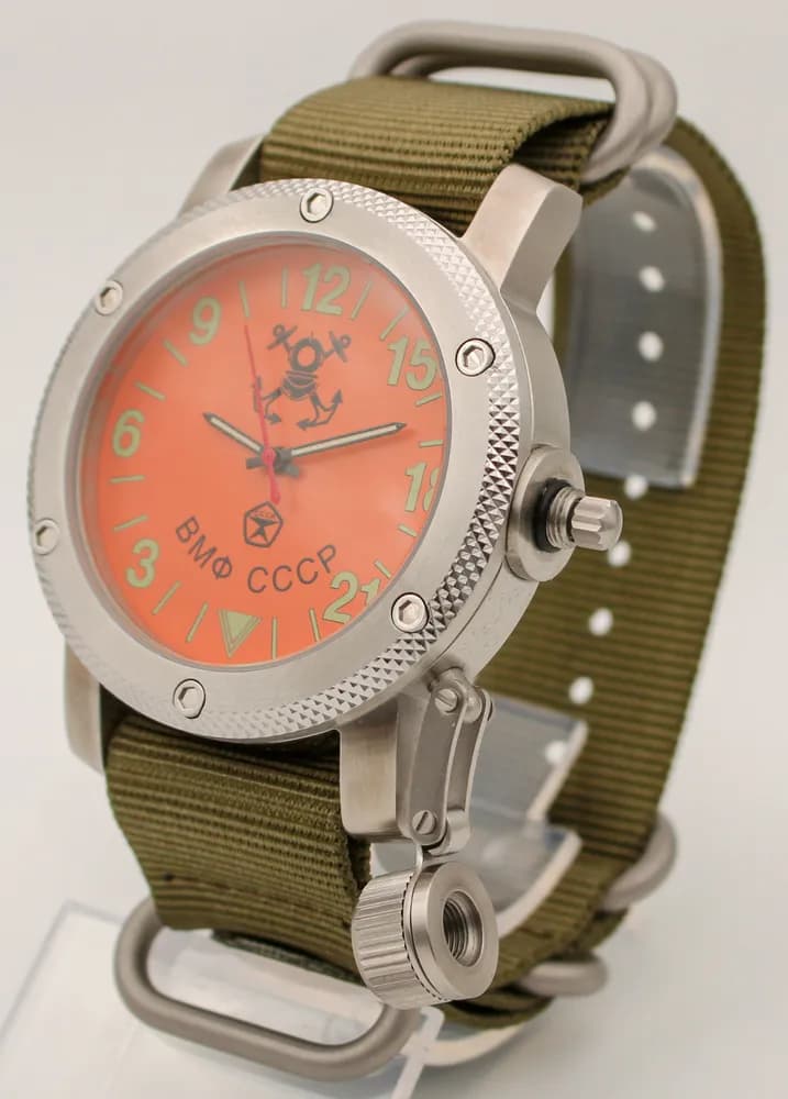 Часы наручные  ВМФ СССР  023.21  механические, механизм Ракета 2623Н
