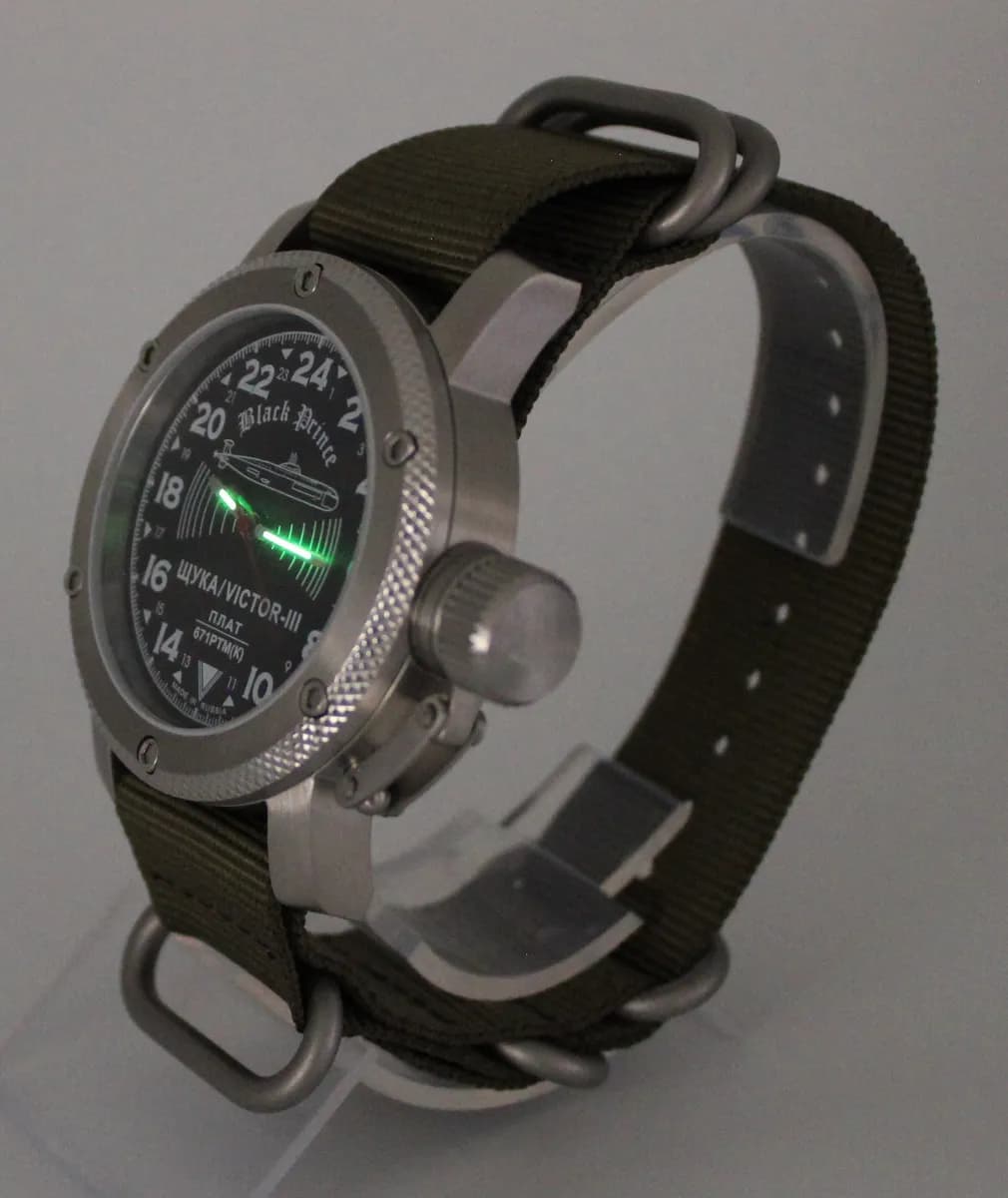 Часы наручные  671 / Щука (Black Prince) механические 068.21 механизм Ракета 2623 Н