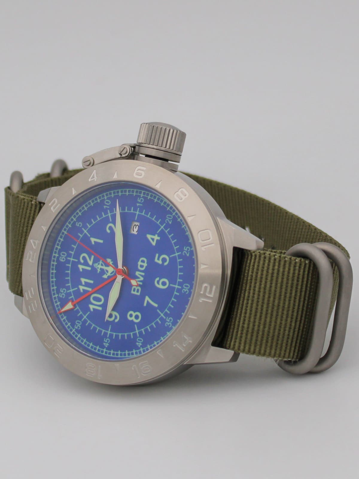 Часы ВМФ механические с автоподзаводом (Seiko NH34A) 52.322.21