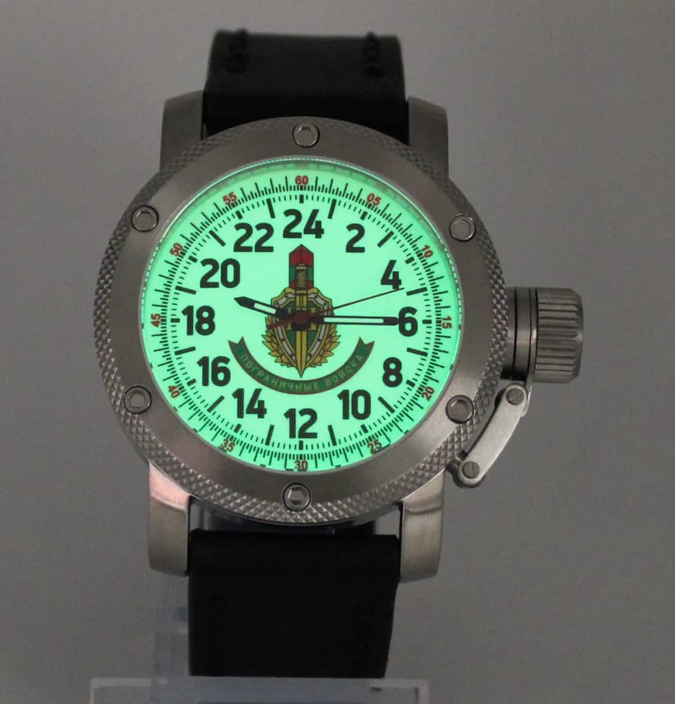 Часы наручные Погранвойска 173.01, механические, механизм Ракета 2623