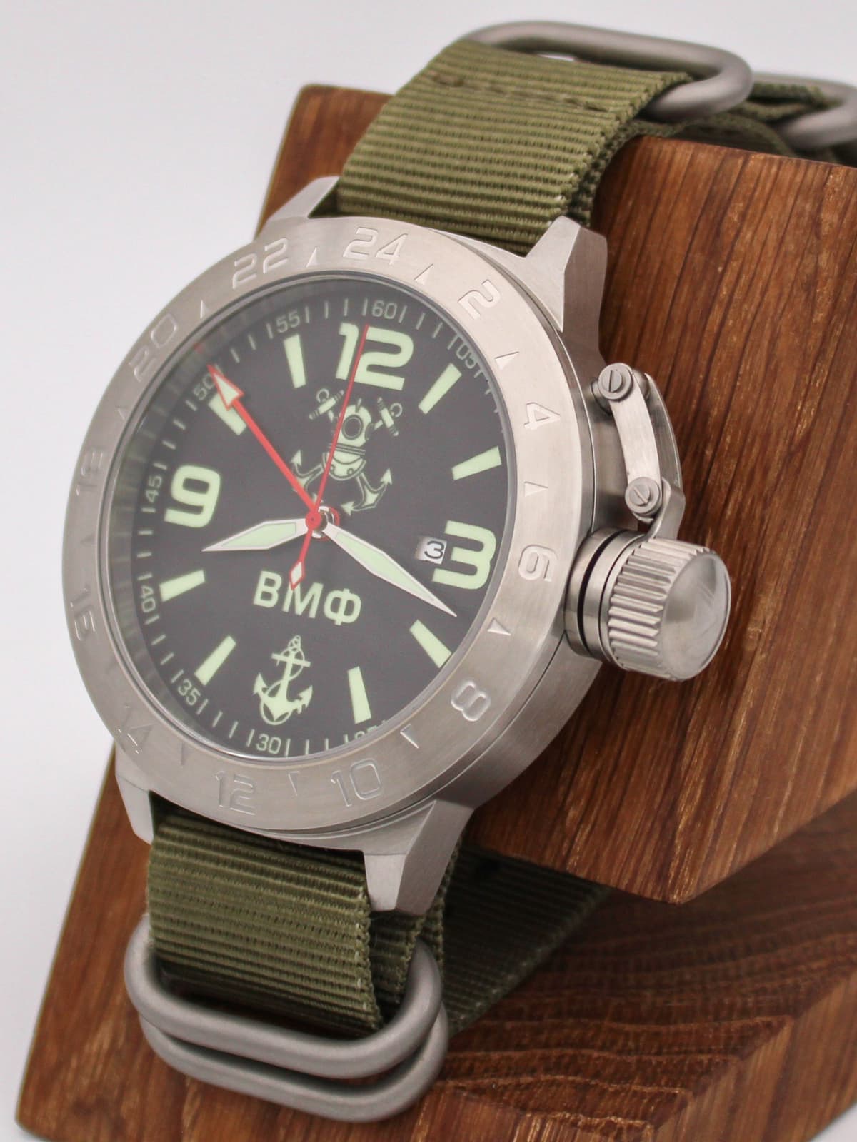 Часы ВМФ механические с автоподзаводом (Seiko NH34A) 52.026.21