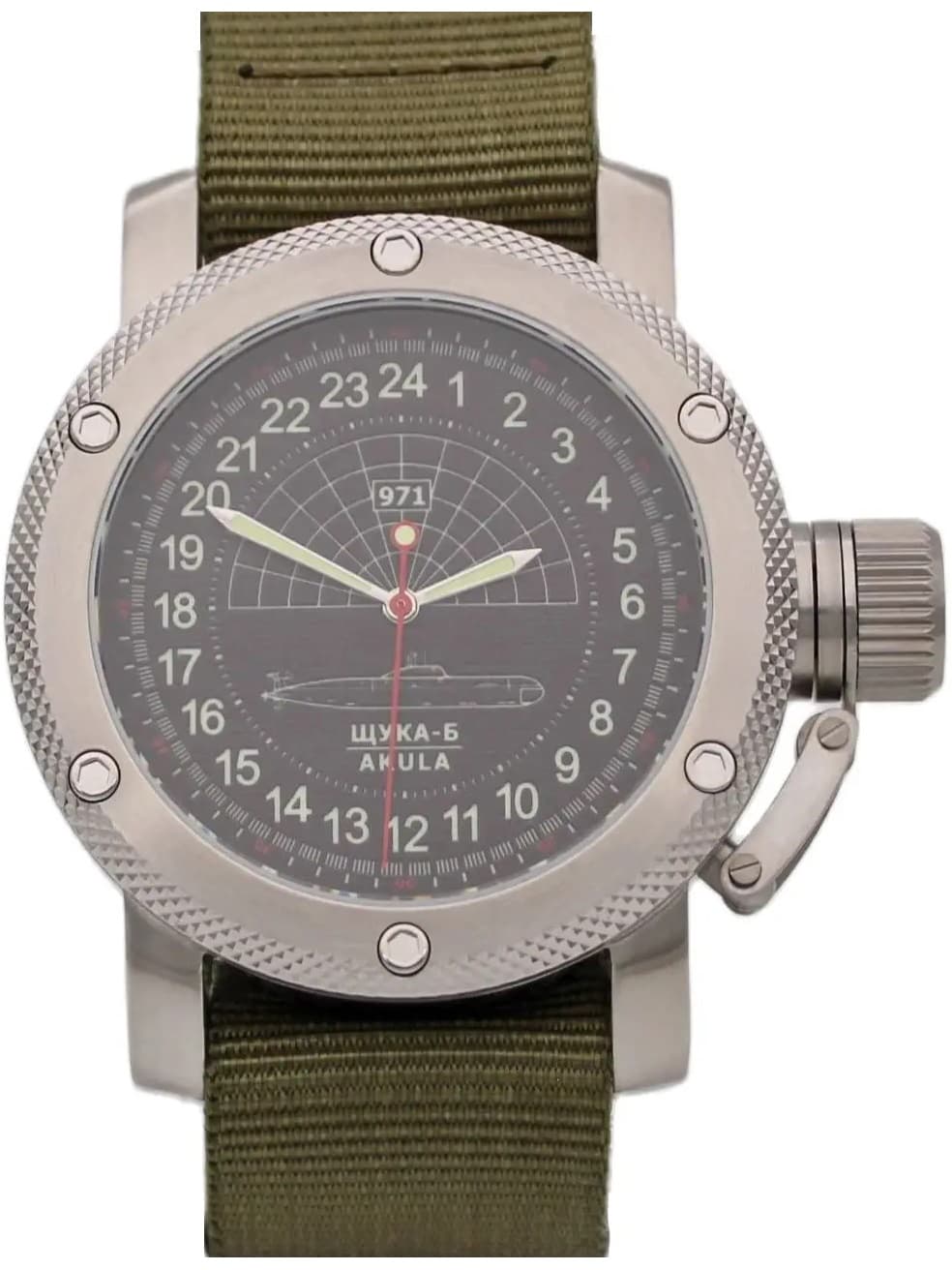 Часы 971 Щука-Б (Акула), механизм Восток 2415.01