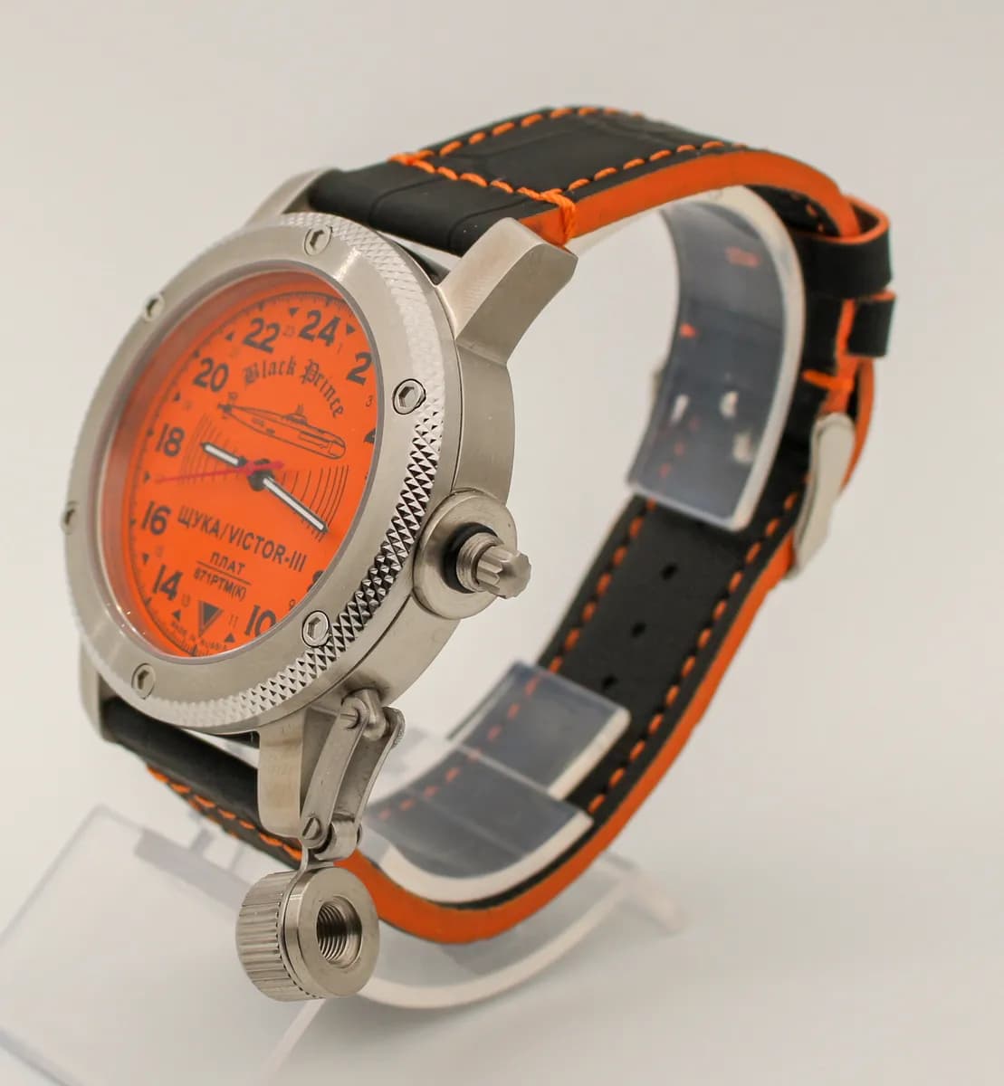 Часы наручные  671 / Щука (Black Prince) механические 067.015 механизм Ракета 2623 Н