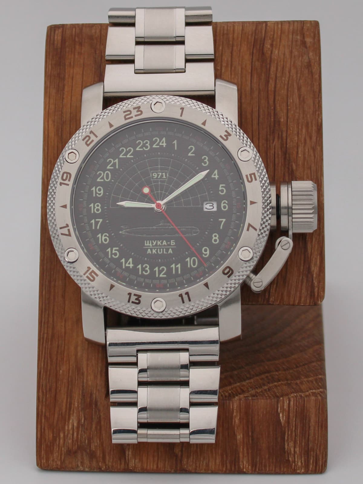 Часы 971 / Щука-Б (Akula) кварцевые (Ronda 515.24H) Q47.063.2