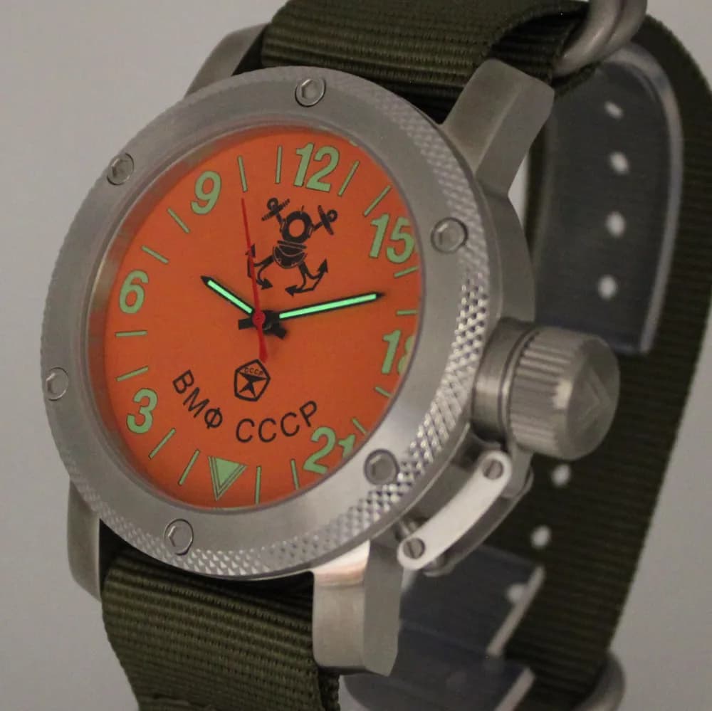 Часы наручные  ВМФ СССР  023.21  механические, механизм Ракета 2623Н