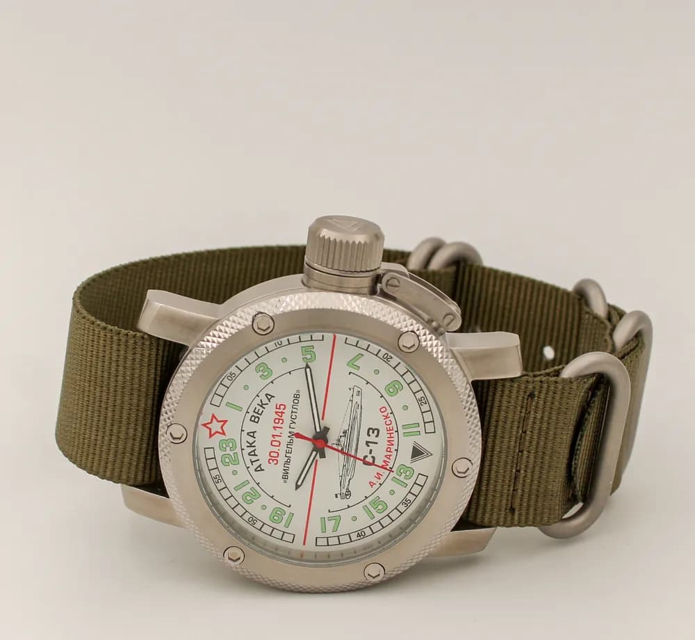 Часы С-13 "Атака века" 1081.21 механические с автоподзаводом (сапфировое стекло),  механизм Восток 2431