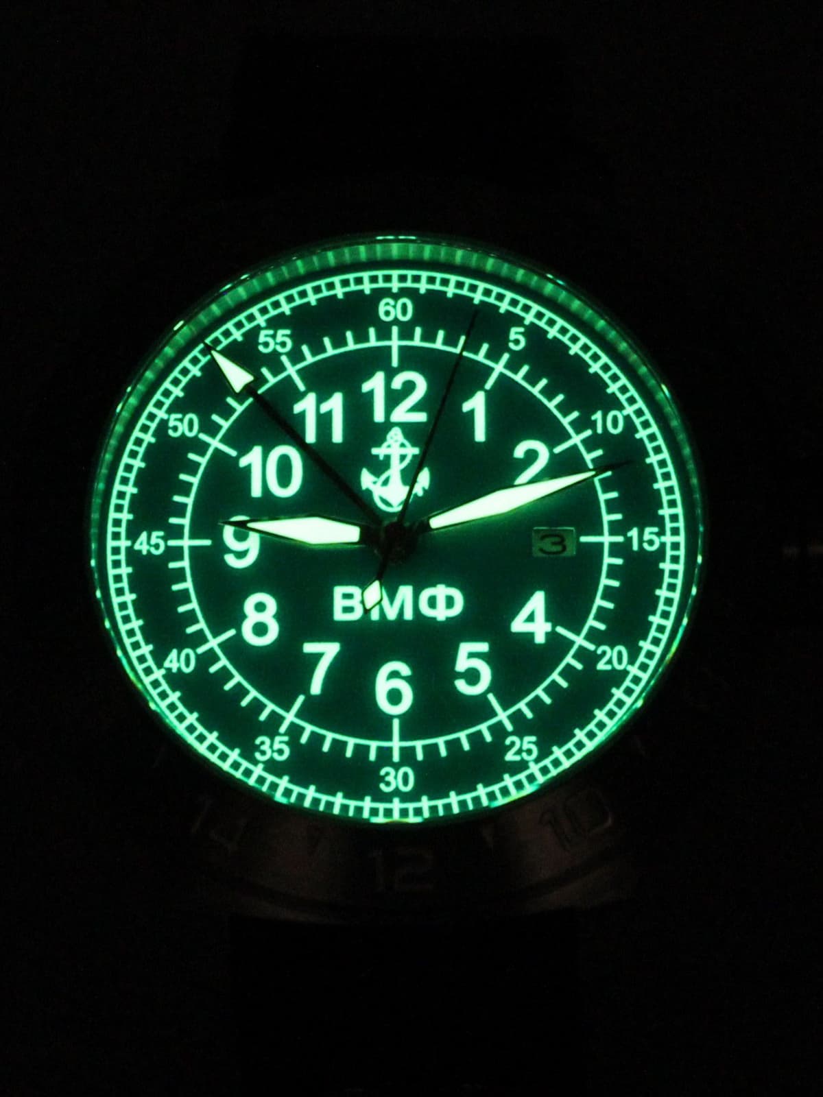 Часы ВМФ механические с автоподзаводом (Seiko NH34A) 52.322.21