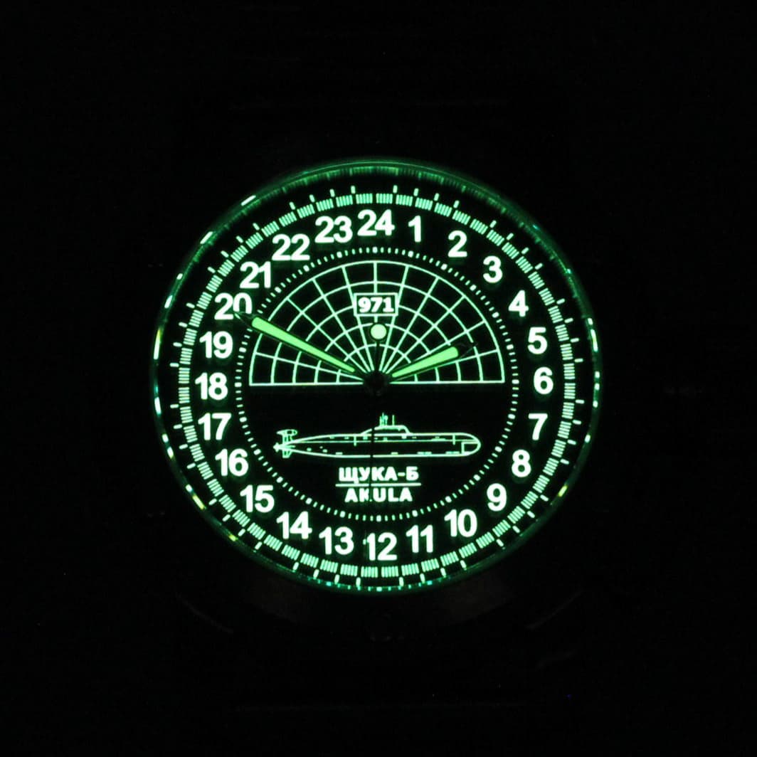 Часы 971 Щука-Б (Акула), механизм Восток 2415.01