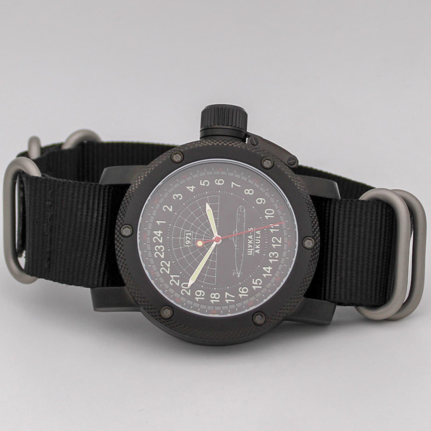 Часы 971 Щука-Б (Акула), механизм Восток 2415.01