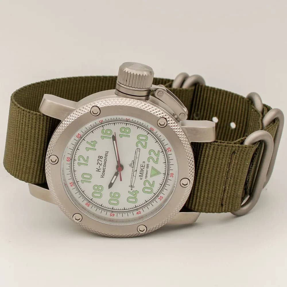 Часы К-278 / Комсомолец (Mike) механические 041.21механизм Ракета 2623 