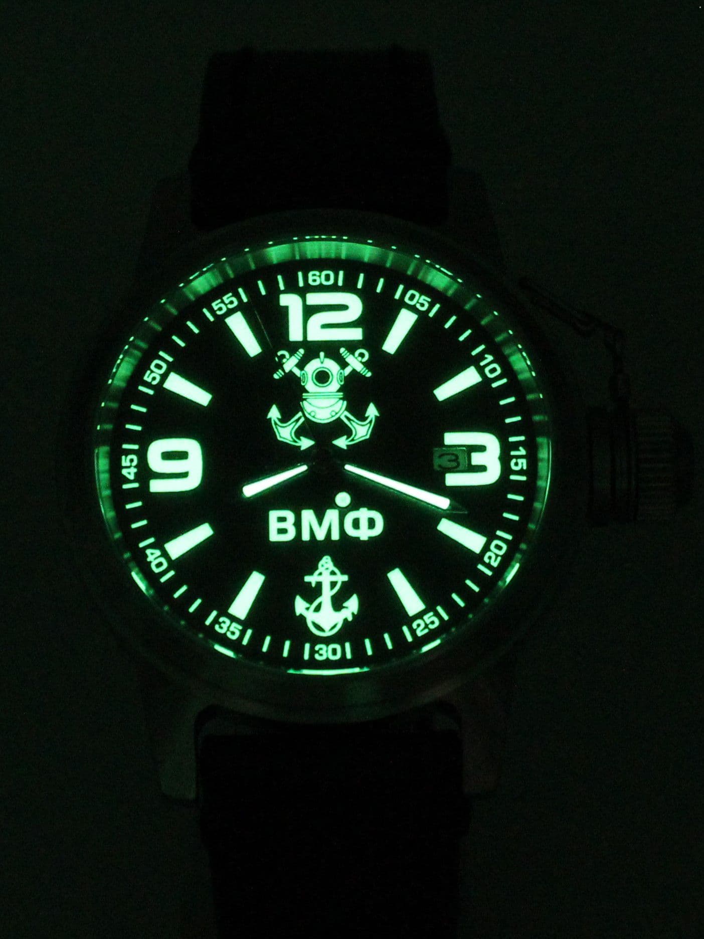 Часы ВМФ механические с автоподзаводом (Seiko NH35A) 45.026.2