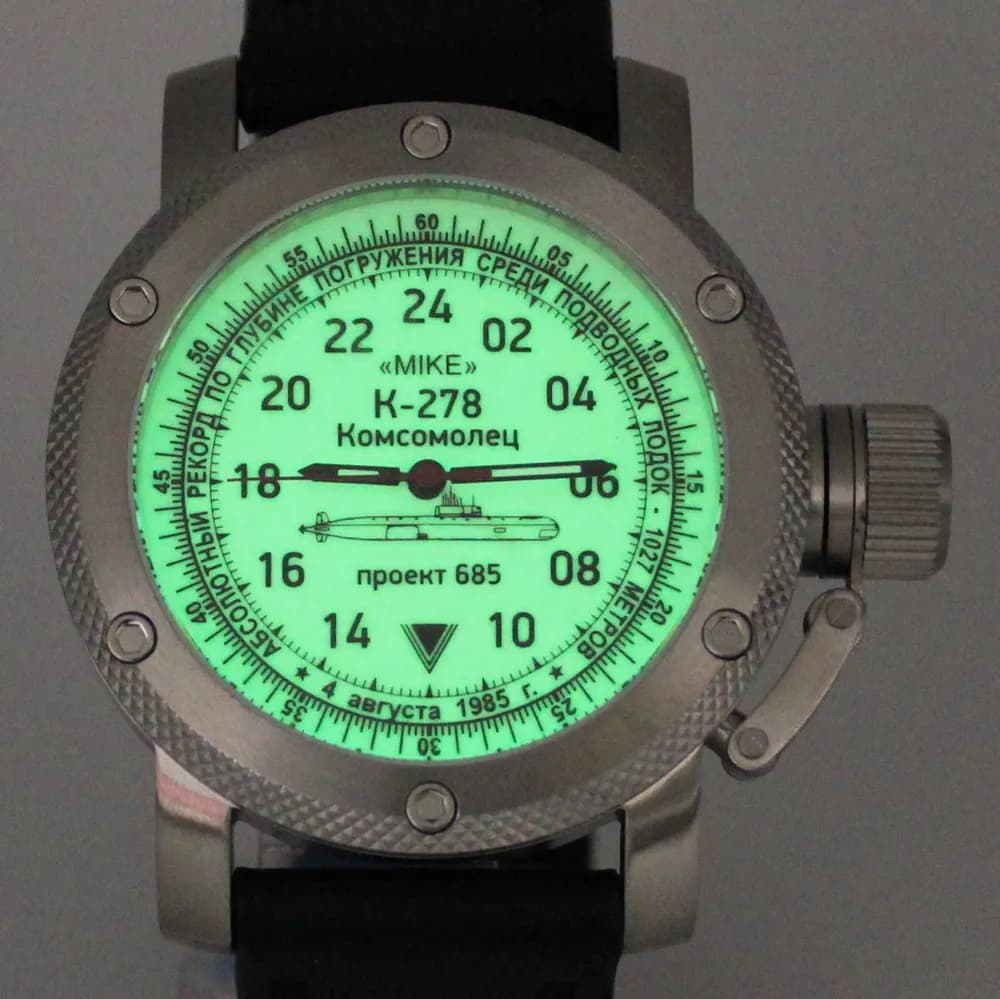 Часы К-278 / Комсомолец (Mike) механические 045.01 механизм Ракета 2623 