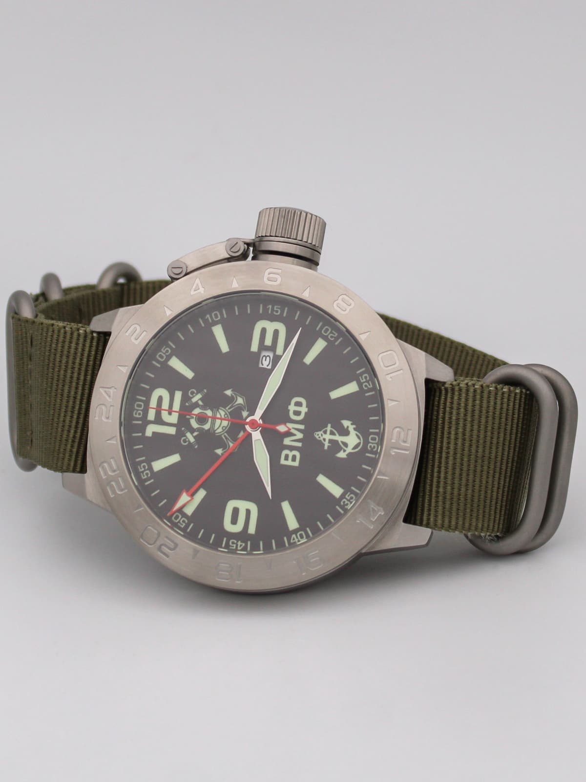 Часы ВМФ механические с автоподзаводом (Seiko NH34A) 52.026.21