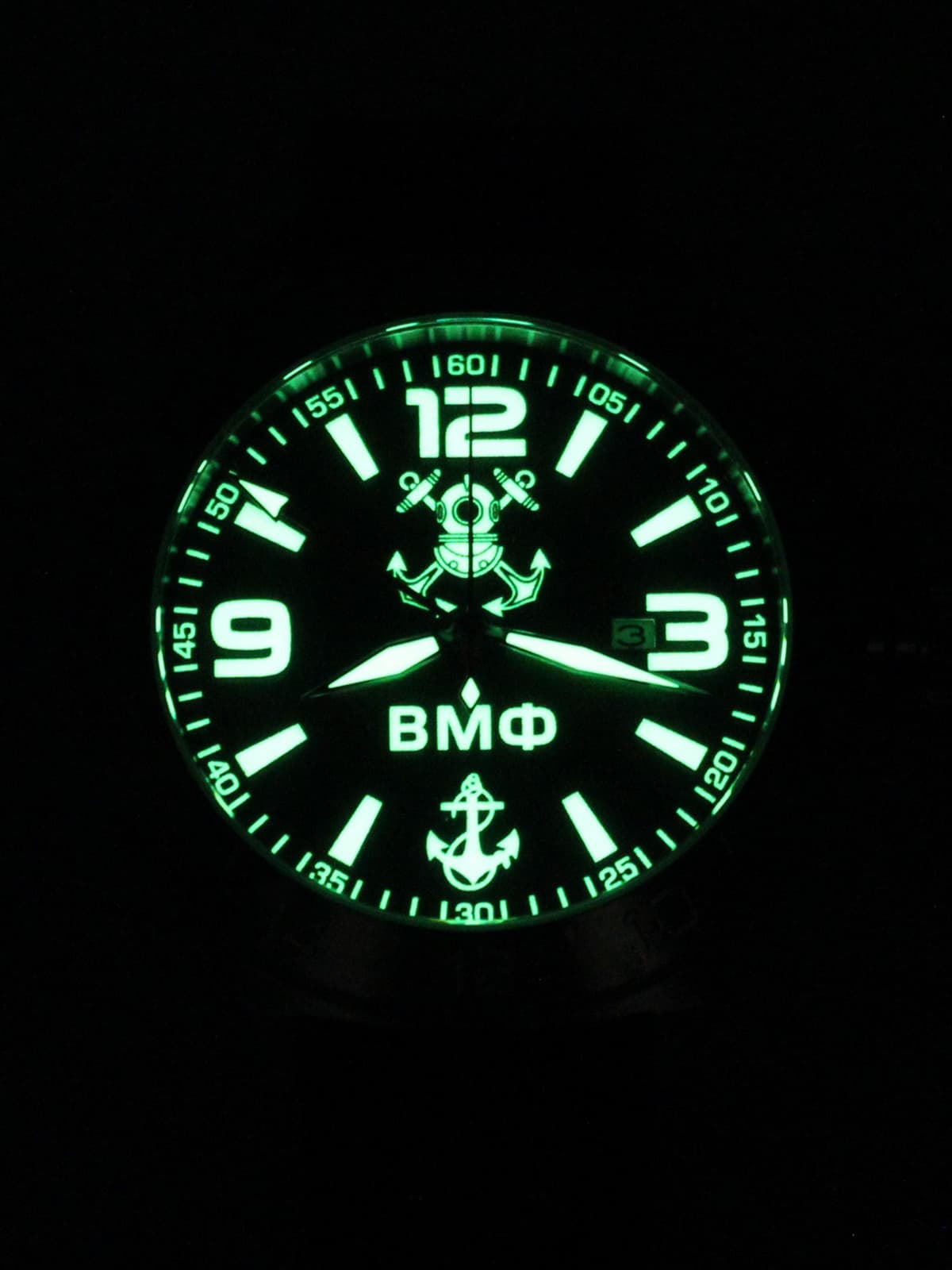 Часы ВМФ механические с автоподзаводом (Seiko NH34A) 52.026.01