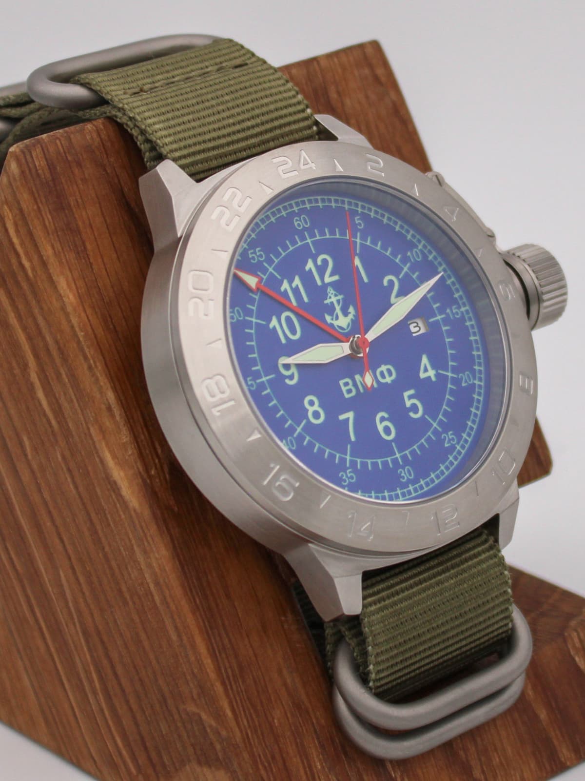 Часы ВМФ механические с автоподзаводом (Seiko NH34A) 52.322.21