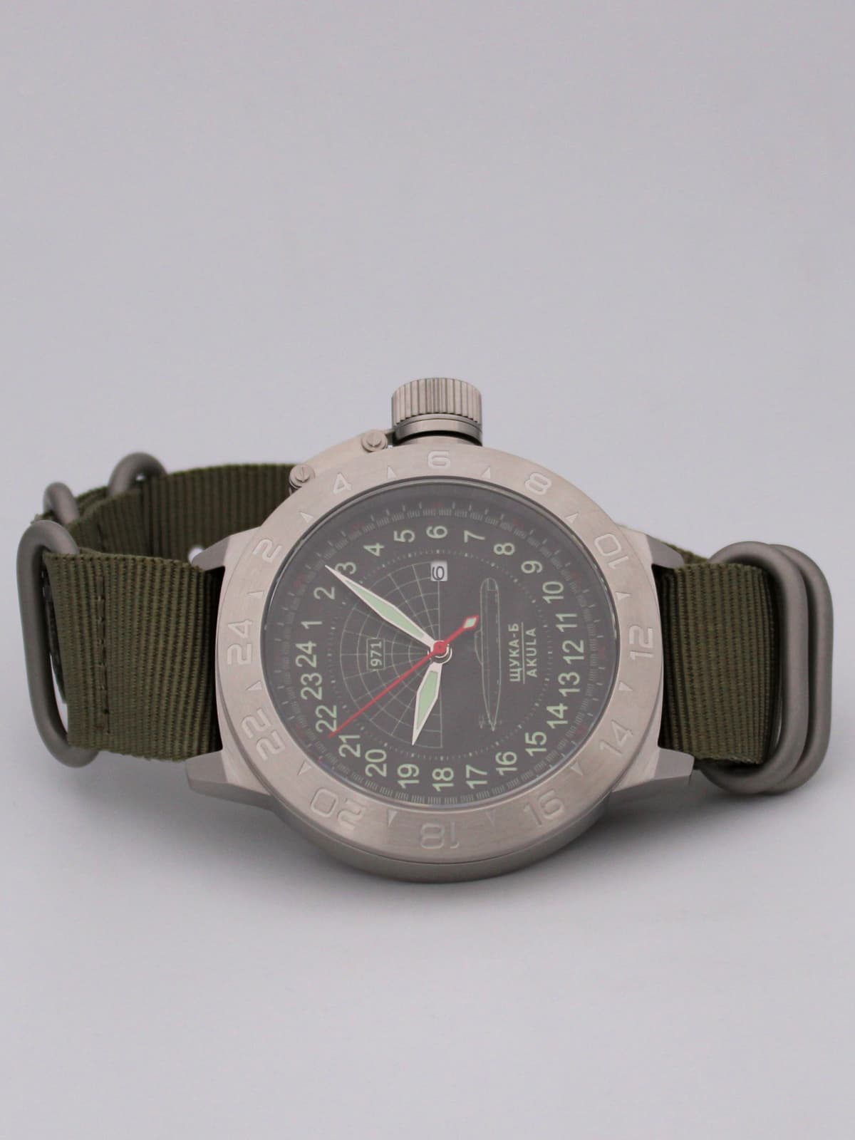 Часы 971 / Щука-Б (Akula) кварцевые (Ronda 515.24H) Q52.063.21