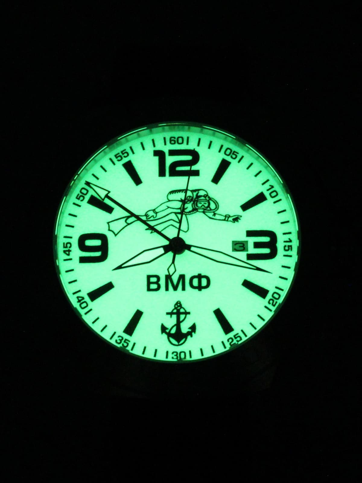 Часы ВМФ Боевой пловец механические с автоподзаводом (Seiko NH34A) 52.027.21