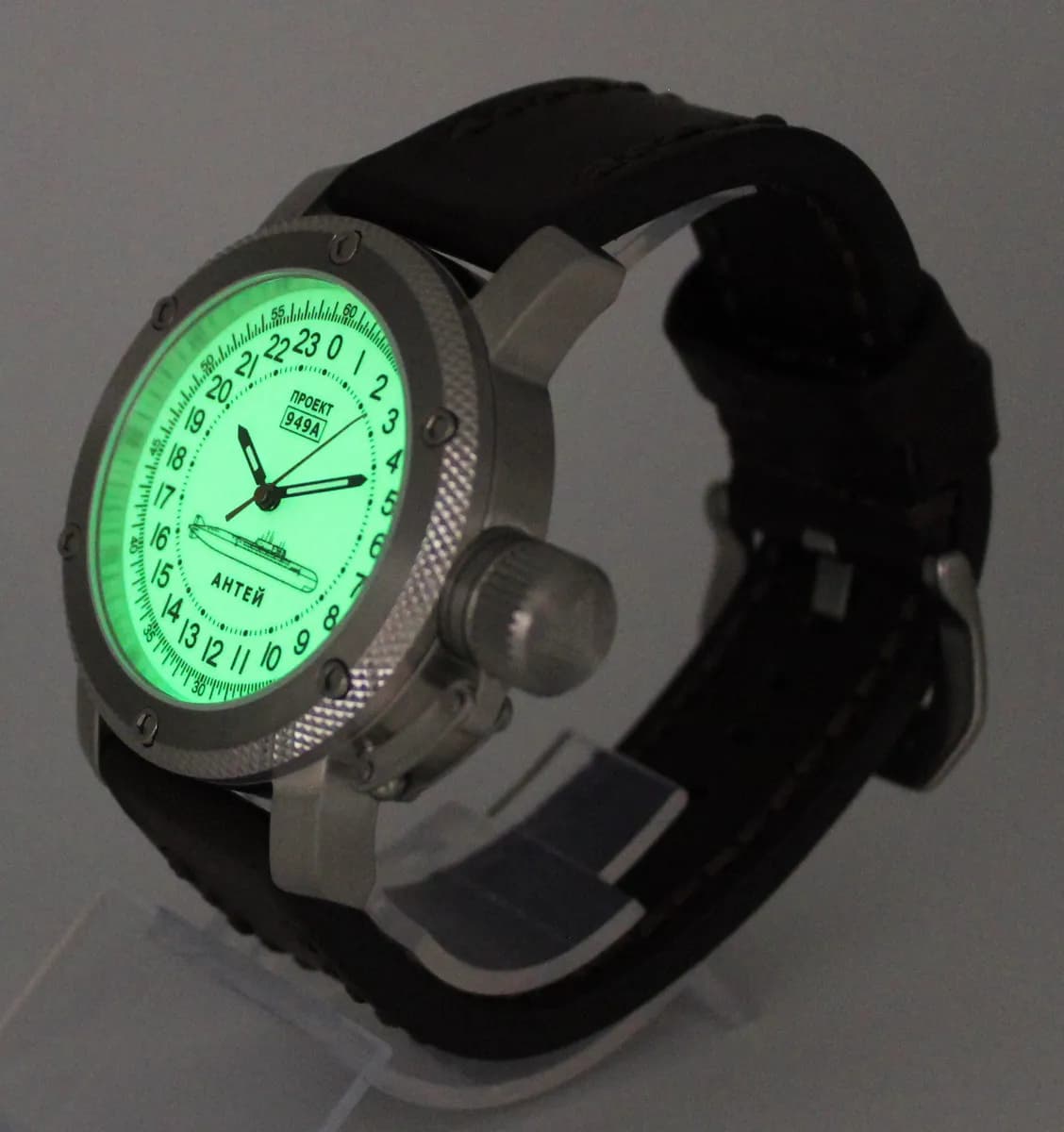 Часы наручные Проект 949А / Антей (Oscar-II) механические 046.02,  механизм Ракета 2623 Н, противоударные.