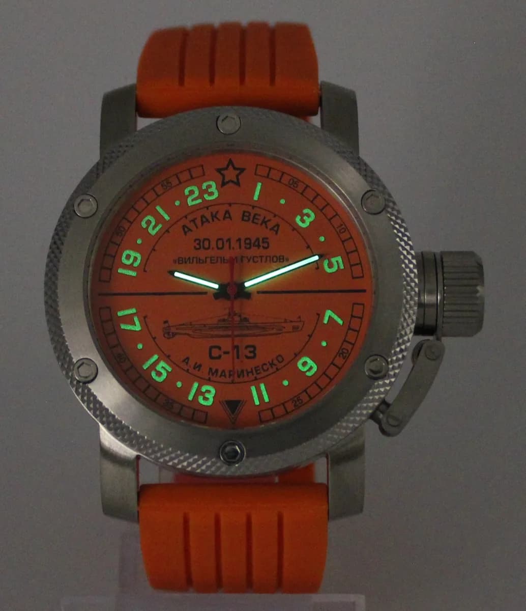 Часы наручные  С-13 "Атака века" механические 083.15, механизм Ракета 2623Н