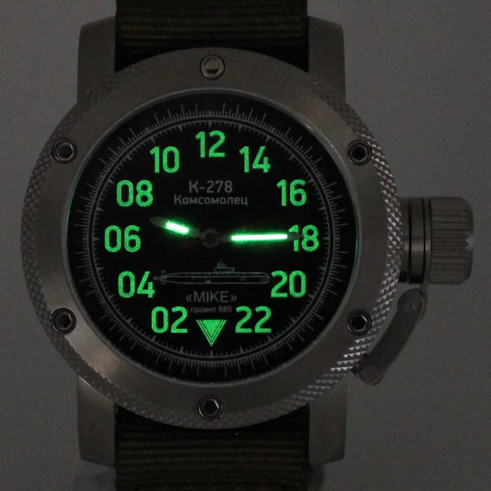 Часы К-278 / Комсомолец (Mike) механические 044.21механизм Ракета 2623 