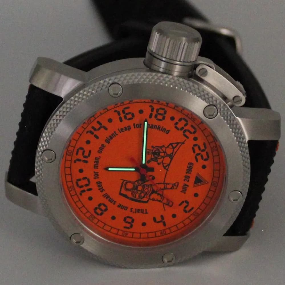 Часы Высадка на Луне механические 127.17 механизм Ракета 2623